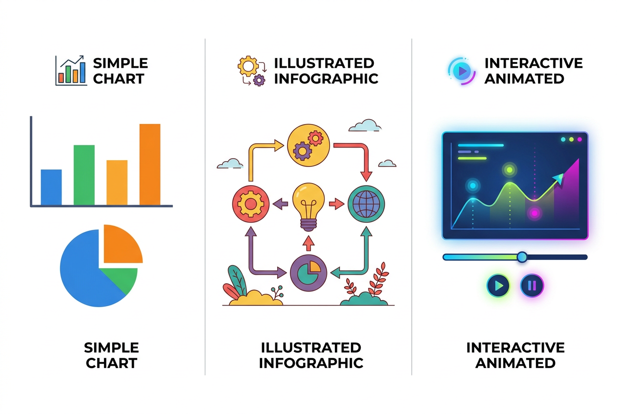 Voorbeeld van een heldere infographic met grafieken en iconen